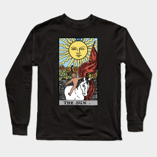 The Sun Tarot Card Rider Waite Long Sleeve T-Shirt